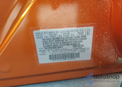 2024 Nissan Kicks Sr Xtronic Cvt z USA, uszkodzony, nr VIN 3N1CP5DV8RL548374